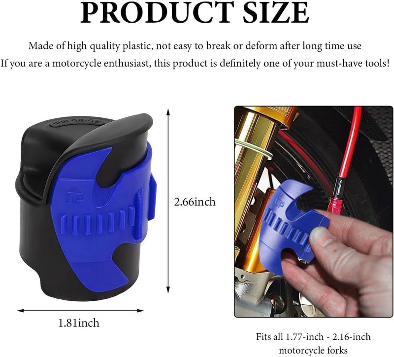 SHMZK Motorcycle Fork Seal Cleaner Tool, 45-55mm Motorcycle Shock Absorber Fork Seal Mate Tool, Front Fork Seal Oil Cleaning Tool for Dirt Bike, Motorcycle Accessories (Blue) - Image 2